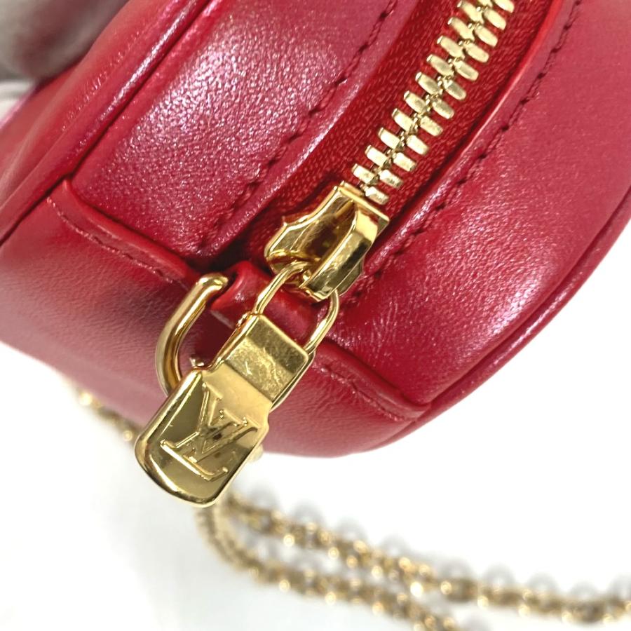 LOUIS VUITTON 美品 ルイヴィトン M80837 ハートオンチェーン 斜め掛け 