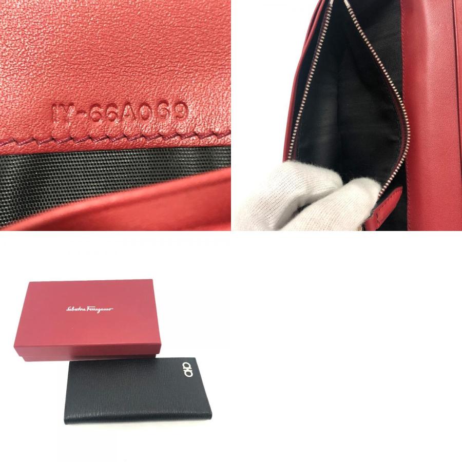 新品同様 Salvatore Ferragamo サルヴァトーレフェラガモ ガンチーニ 2つ折り財布 財布 長財布 ウォレット 長財布 ブラック メンズ【中古】 |  | 09