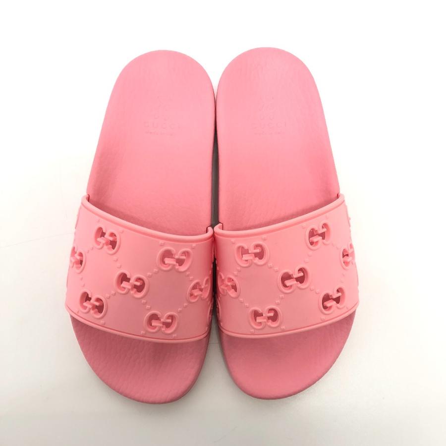 未使用 GUCCI グッチ 603877 GG プールサンダル フラット 靴 シューズ サンダル ピンク キッズ【中古】 | GUCCI | 01
