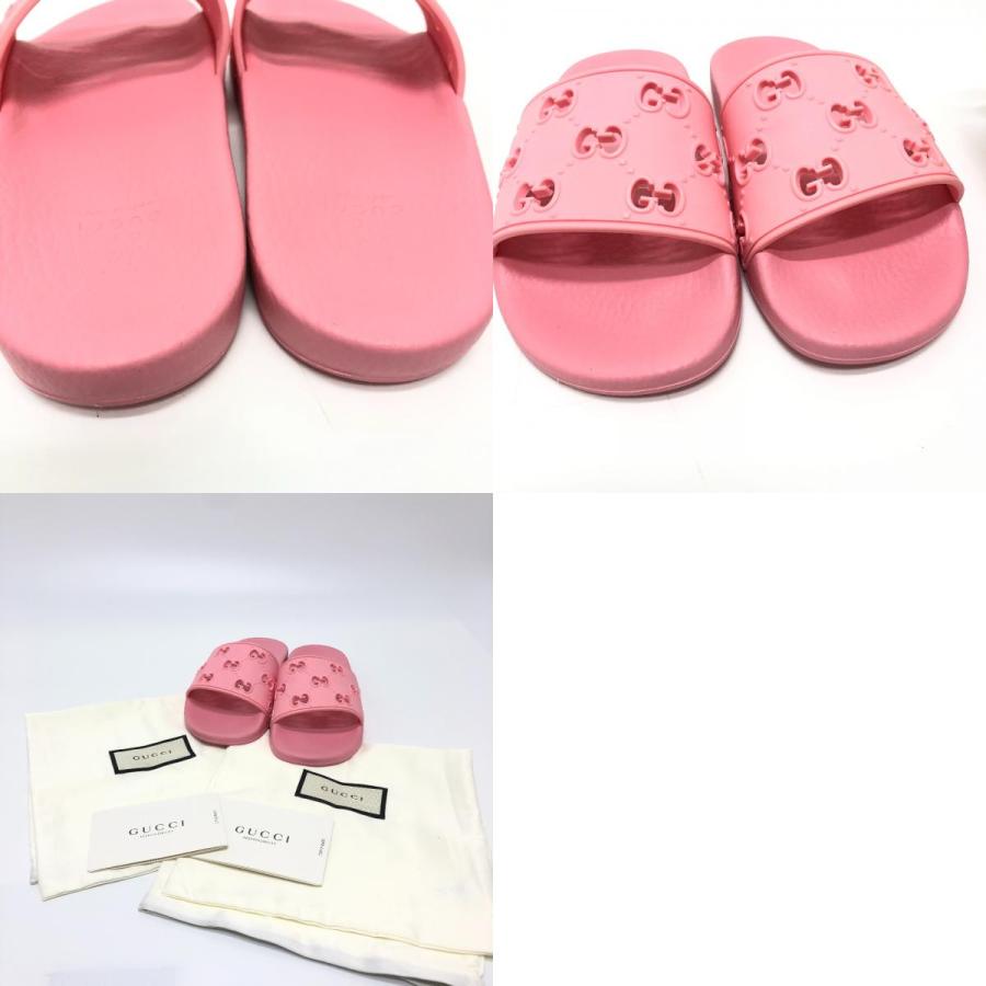 未使用 GUCCI グッチ 603877 GG プールサンダル フラット 靴 シューズ サンダル ピンク キッズ【中古】 | GUCCI | 09