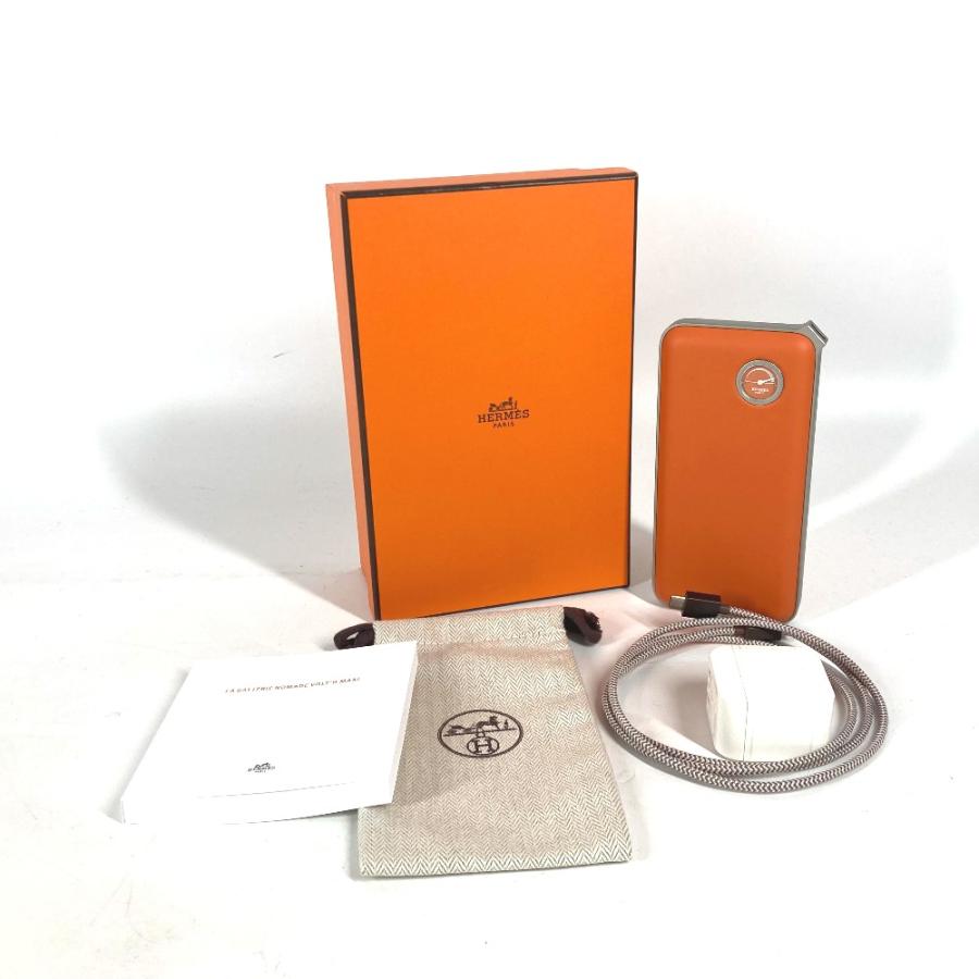 HERMES エルメス ヴォルトH マキシ  モバイルバッテリー 充電器 雑貨 オレンジ レディース【中古】 | HERMES | 01