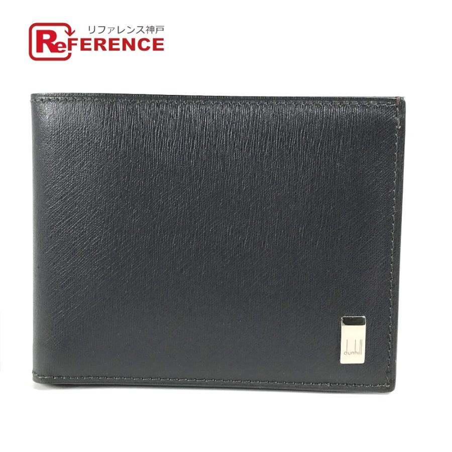 未使用 Dunhill ダンヒル ロゴ コンパクトウォレット 2つ折り財布 ブラック メンズ【中古】 | dunhill