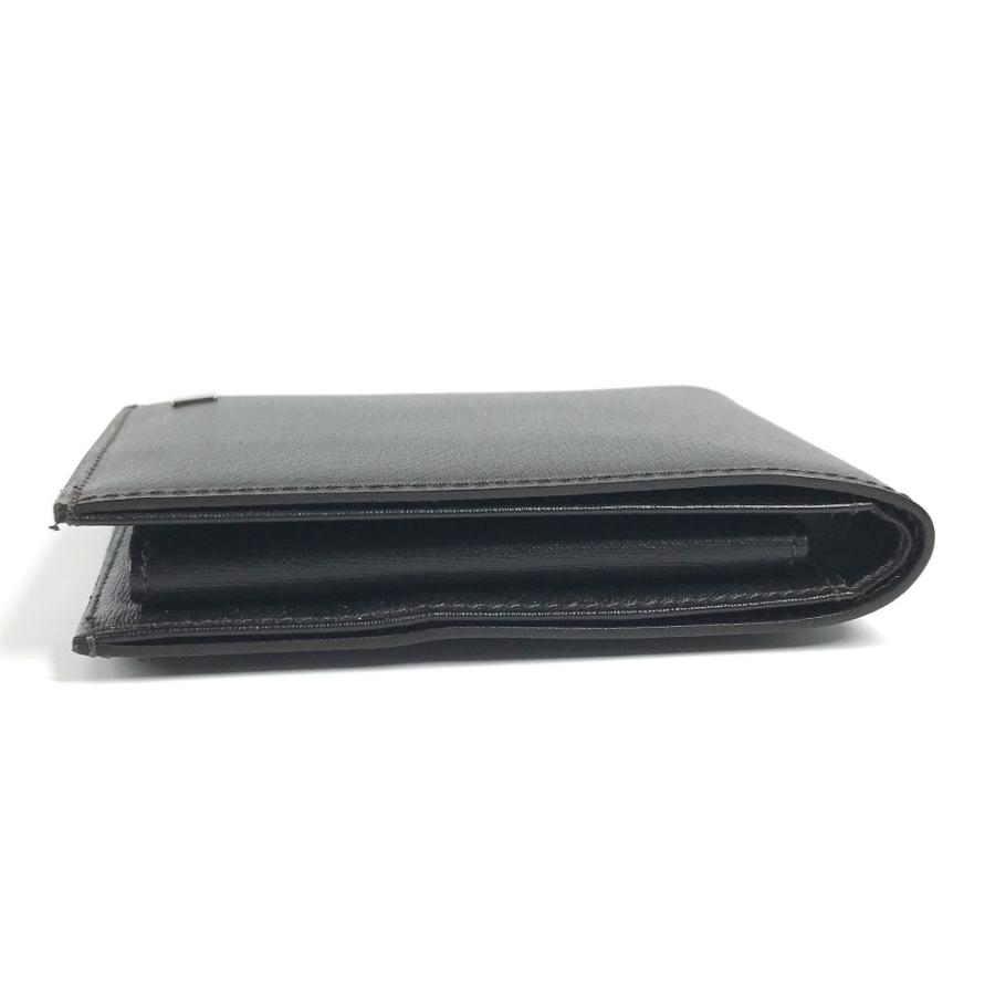 未使用 Dunhill ダンヒル ロゴ コンパクトウォレット 2つ折り財布 ブラック メンズ【中古】 | dunhill | 04