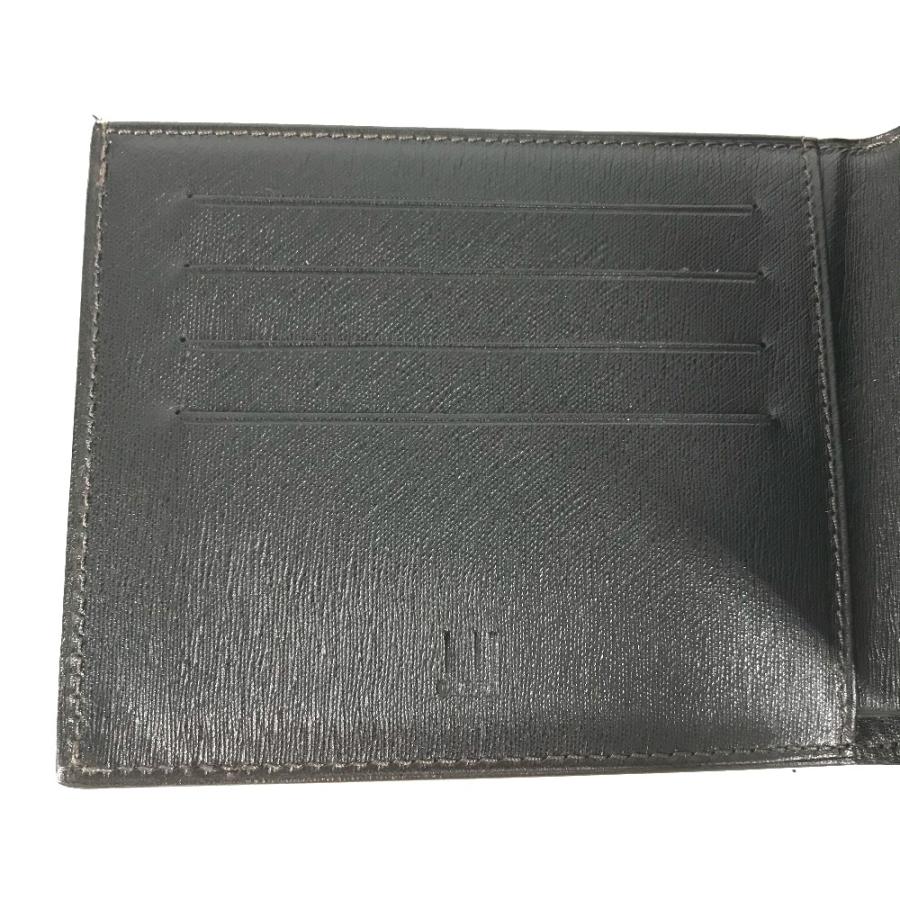 未使用 Dunhill ダンヒル ロゴ コンパクトウォレット 2つ折り財布 ブラック メンズ【中古】 | dunhill | 07