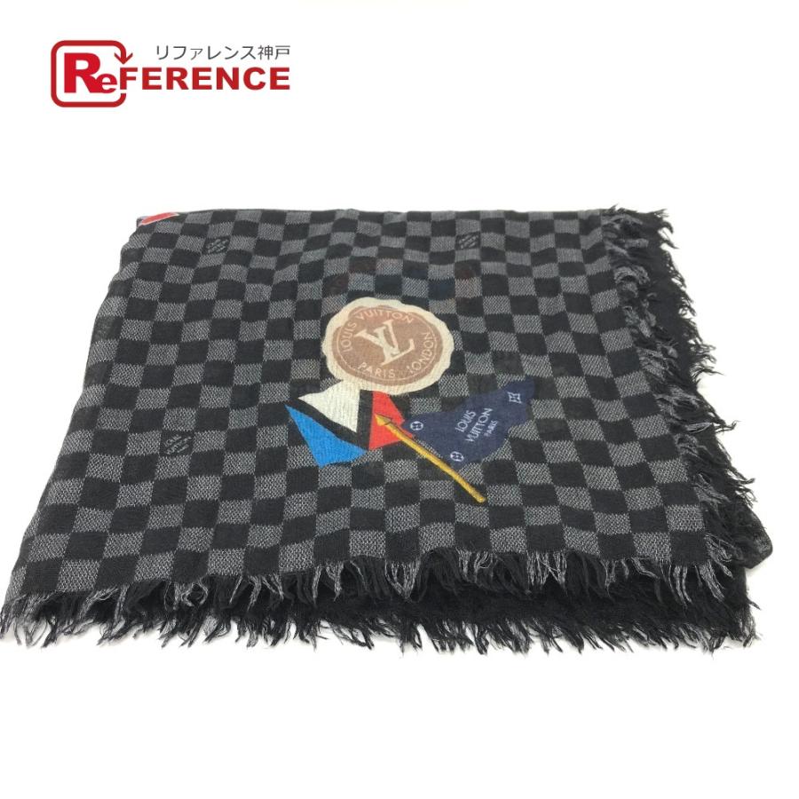 LOUIS VUITTON ルイヴィトン M70624 エトールカレッジ LVリーグ  ショール マフラー ダミエグラフィット ストール ブラック メンズ【中古】 | LOUIS VUITTON