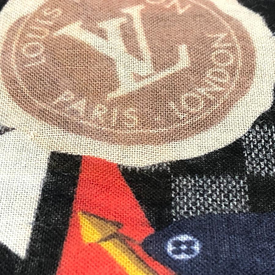 LOUIS VUITTON ルイヴィトン M70624 エトールカレッジ LVリーグ  ショール マフラー ダミエグラフィット ストール ブラック メンズ【中古】 | LOUIS VUITTON | 02