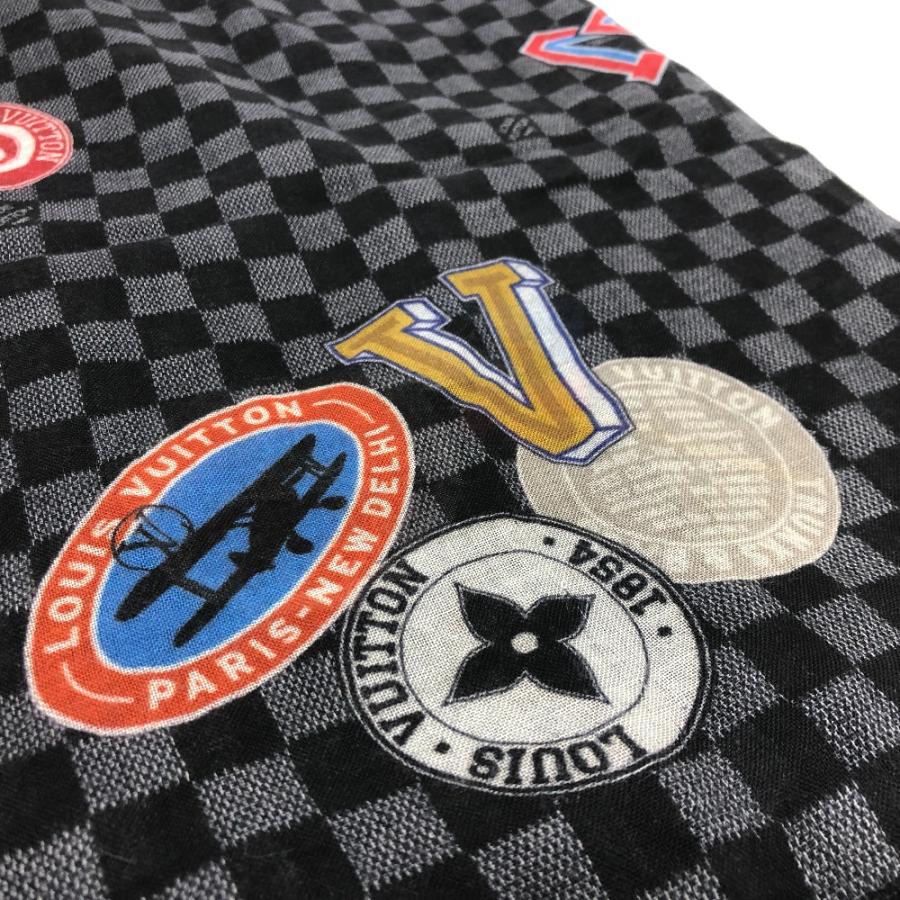 LOUIS VUITTON ルイヴィトン M70624 エトールカレッジ LVリーグ  ショール マフラー ダミエグラフィット ストール ブラック メンズ【中古】 | LOUIS VUITTON | 03