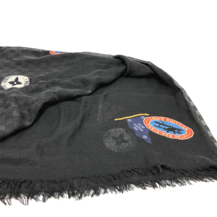 LOUIS VUITTON ルイヴィトン M70624 エトールカレッジ LVリーグ  ショール マフラー ダミエグラフィット ストール ブラック メンズ【中古】 | LOUIS VUITTON | 04