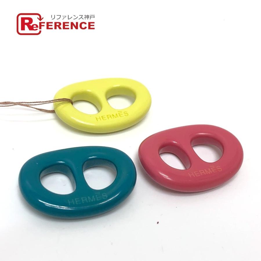 美品 HERMES エルメス トリボー シェーヌダンクル スカーフリング ピンク レディース【中古】 | HERMES