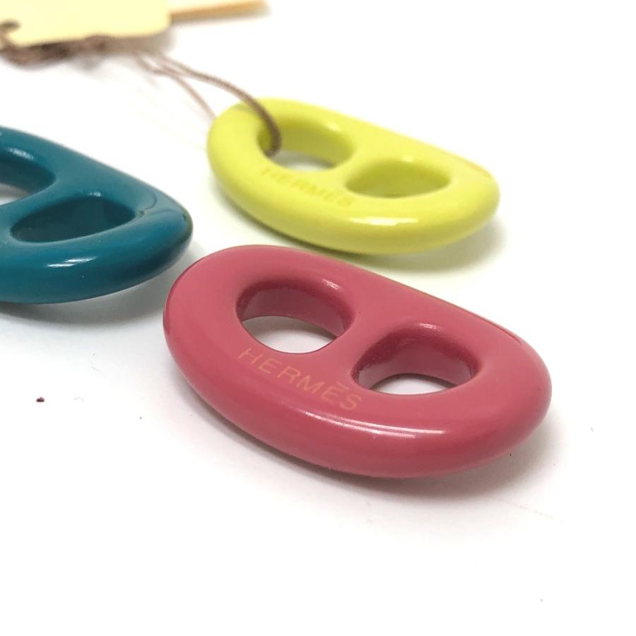 美品 HERMES エルメス トリボー シェーヌダンクル スカーフリング ピンク レディース【中古】 | HERMES | 01