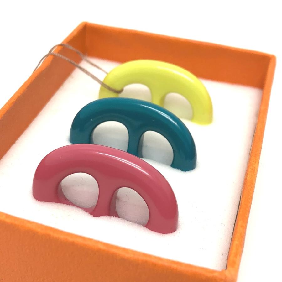 美品 HERMES エルメス トリボー シェーヌダンクル スカーフリング ピンク レディース【中古】 | HERMES | 04