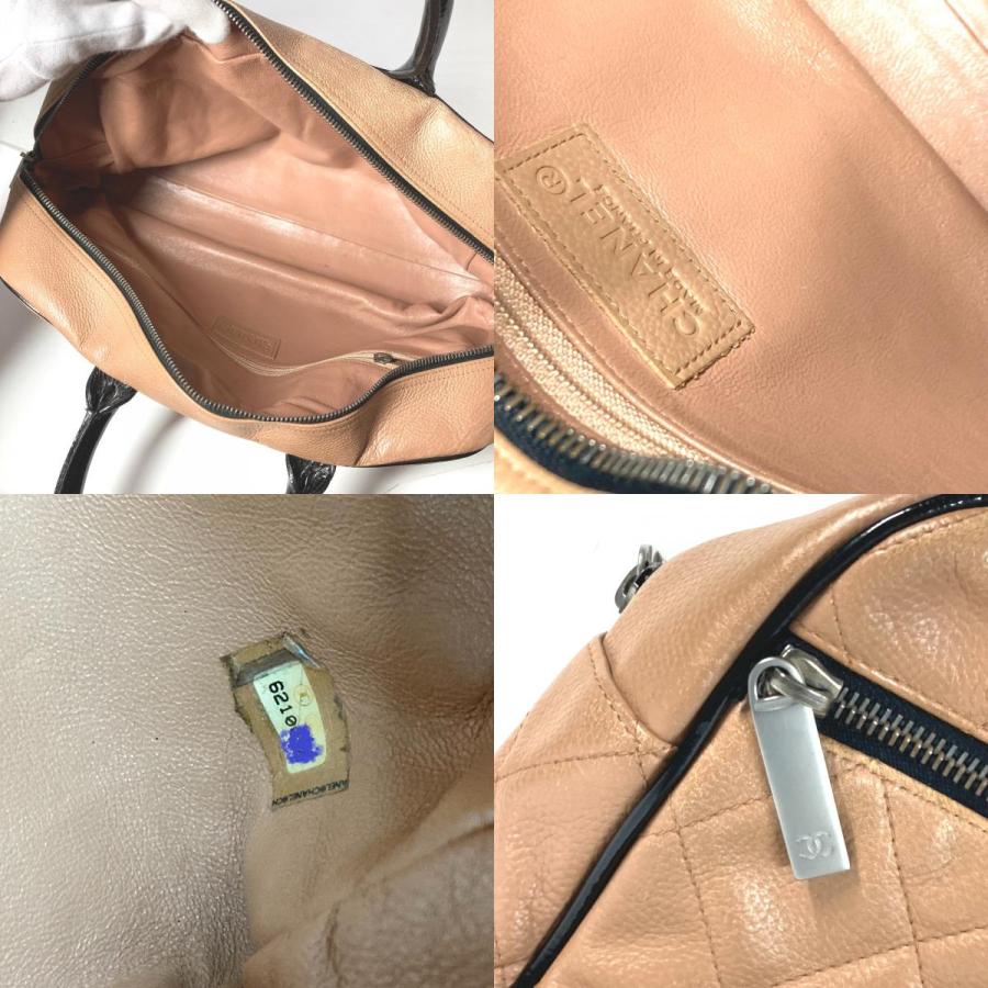 CHANEL シャネル ロゴ キルティング カバン ハンドバッグ ボストンバッグ ベージュ系 レディース【中古】. | CHANEL | 08