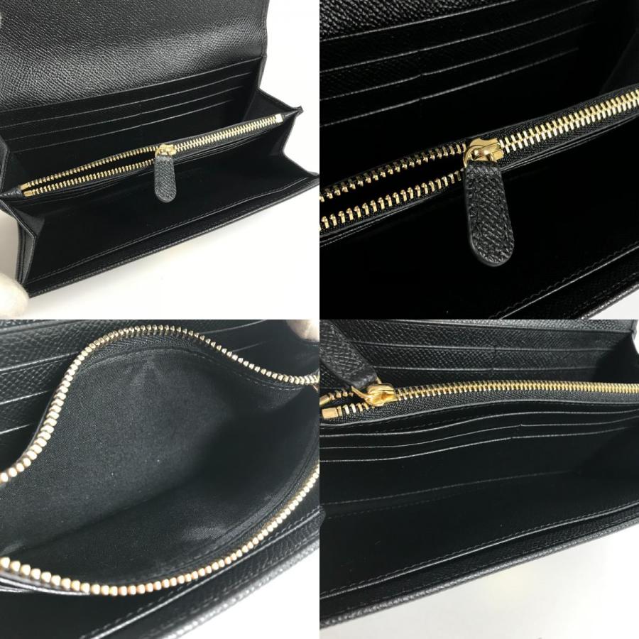 美品 Salvatore Ferragamo サルヴァトーレフェラガモ ガンチーニ ロングウォレット フラップ 長財布 ブラック レディース【中古】 |  | 08