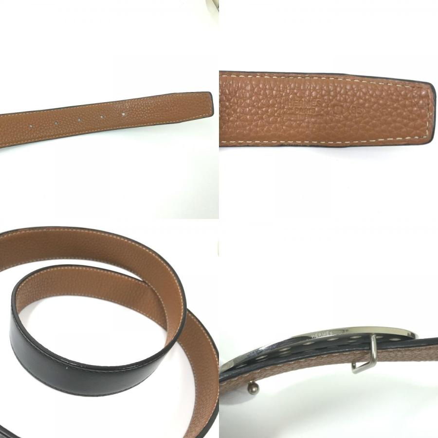 HERMES エルメス パンチングロゴ Hロゴ リバーシブル ベルト ブラック メンズ【中古】 | HERMES | 09