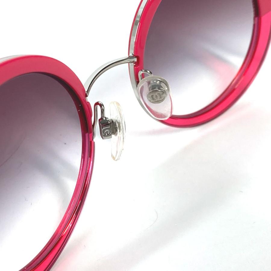 CHANEL シャネル 4182 ロゴ CC ココマーク ラウンド アイウェア メガネ 眼鏡 サングラス ピンク レディース【中古】 | CHANEL | 02