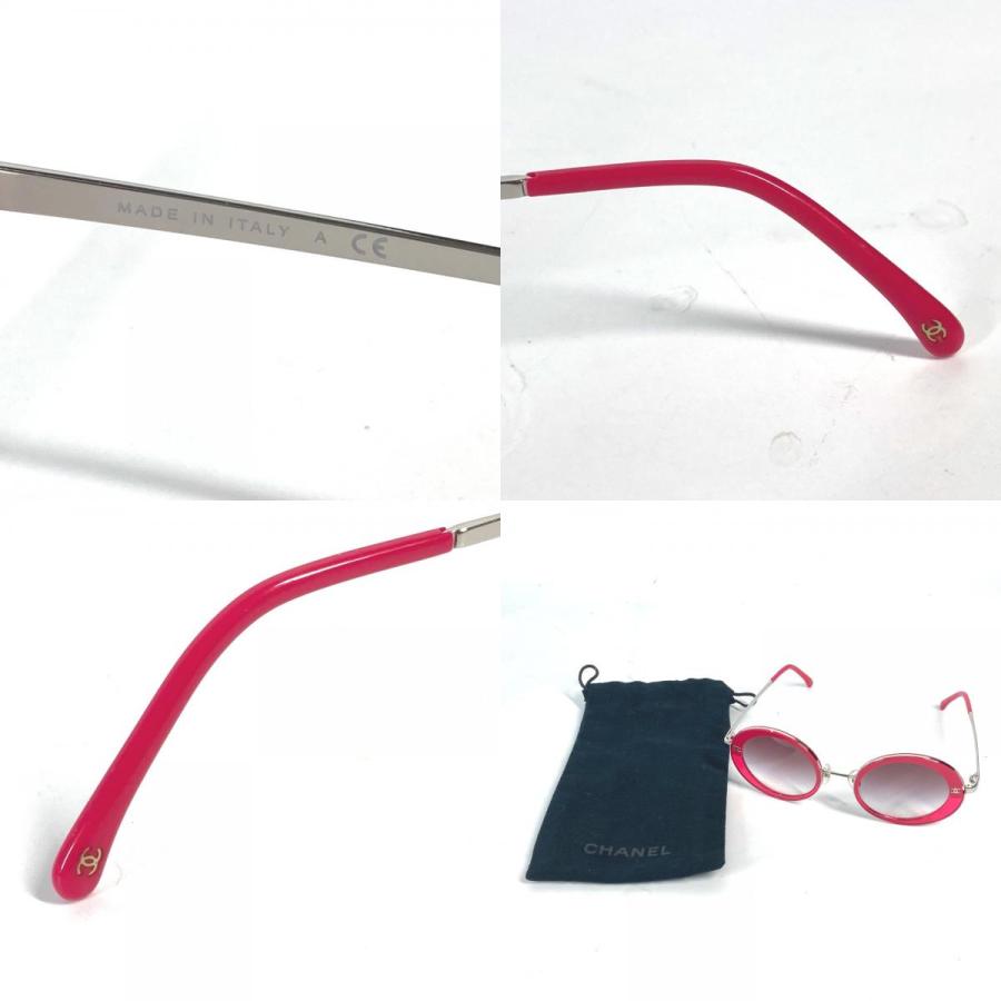 CHANEL シャネル 4182 ロゴ CC ココマーク ラウンド アイウェア メガネ 眼鏡 サングラス ピンク レディース【中古】 | CHANEL | 09