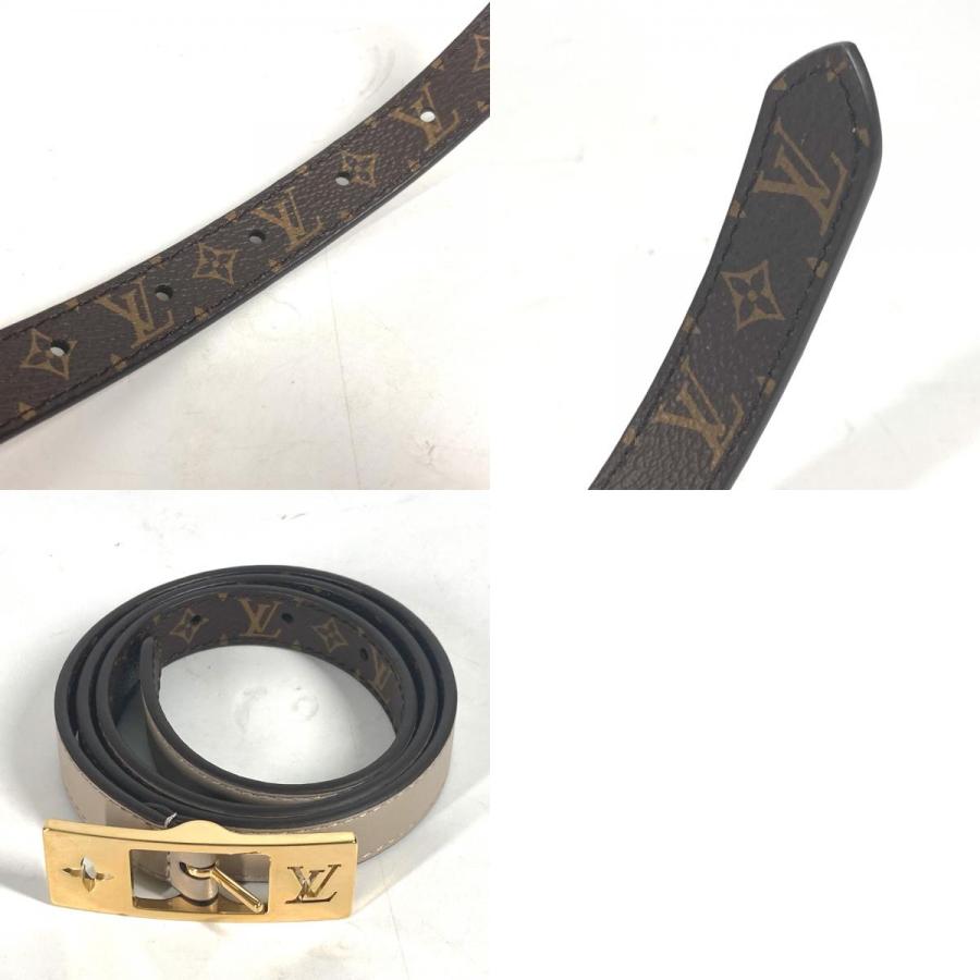 新品同様 LOUIS VUITTON ルイヴィトン M8370Y ベルト・LV デュオ 18MM リバーシブル モノグラム ベルト ブラウン レディース【中古】 | LOUIS VUITTON | 09