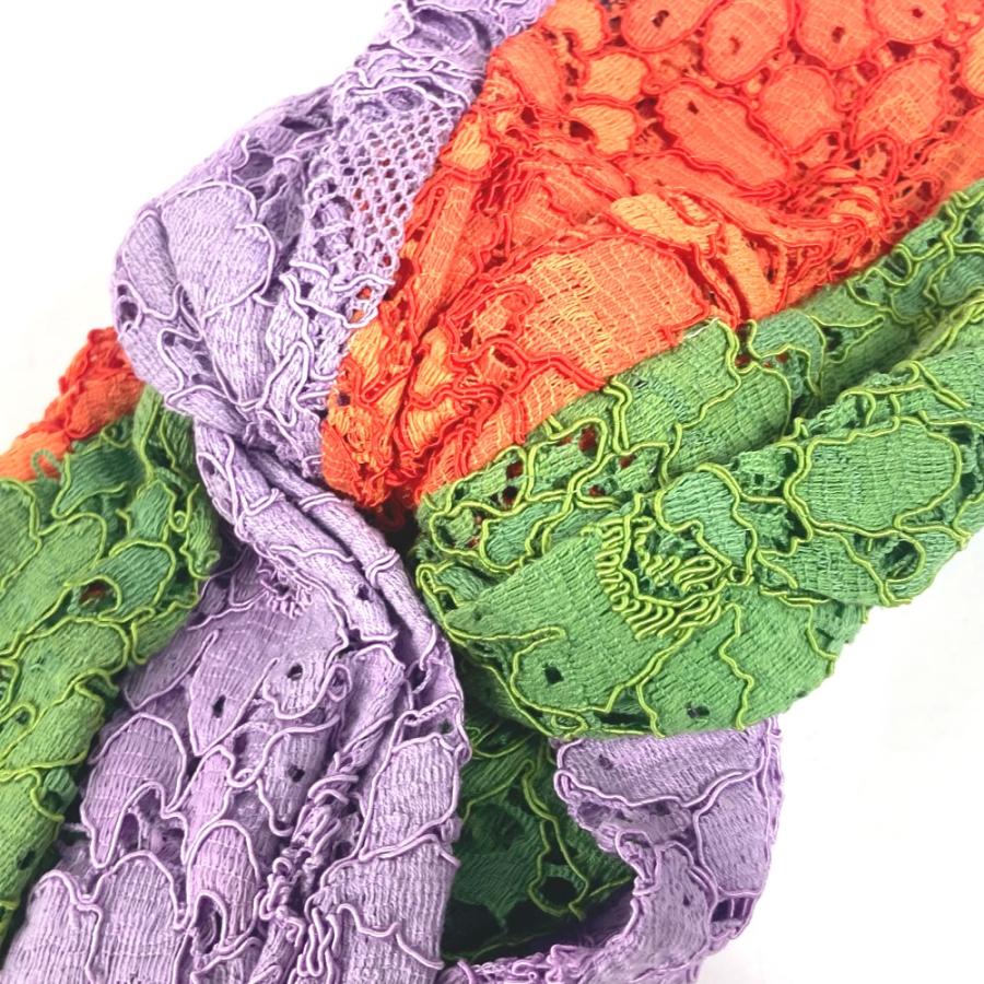 GUCCI グッチ ターバン ヘッドバンド カチューシャ ヘアアクセサリー レース フラワー ヘアバンド ライトパープル レディース【中古】 | GUCCI | 05