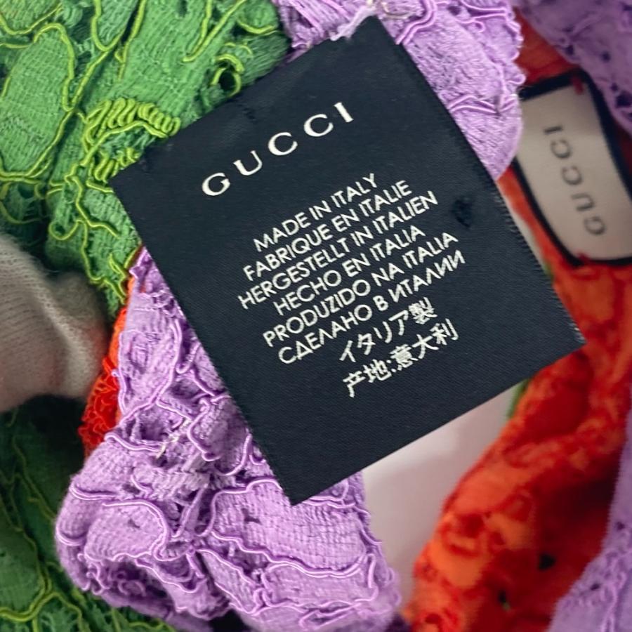 GUCCI グッチ ターバン ヘッドバンド カチューシャ ヘアアクセサリー レース フラワー ヘアバンド ライトパープル レディース【中古】 | GUCCI | 08