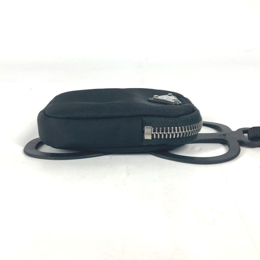 PRADA プラダ スマホケース スマホホルダー ミニポーチ付 ネックストラップ トライアングルロゴ 三角ロゴ プレート iPhoneケース【中古】 | PRADA | 02