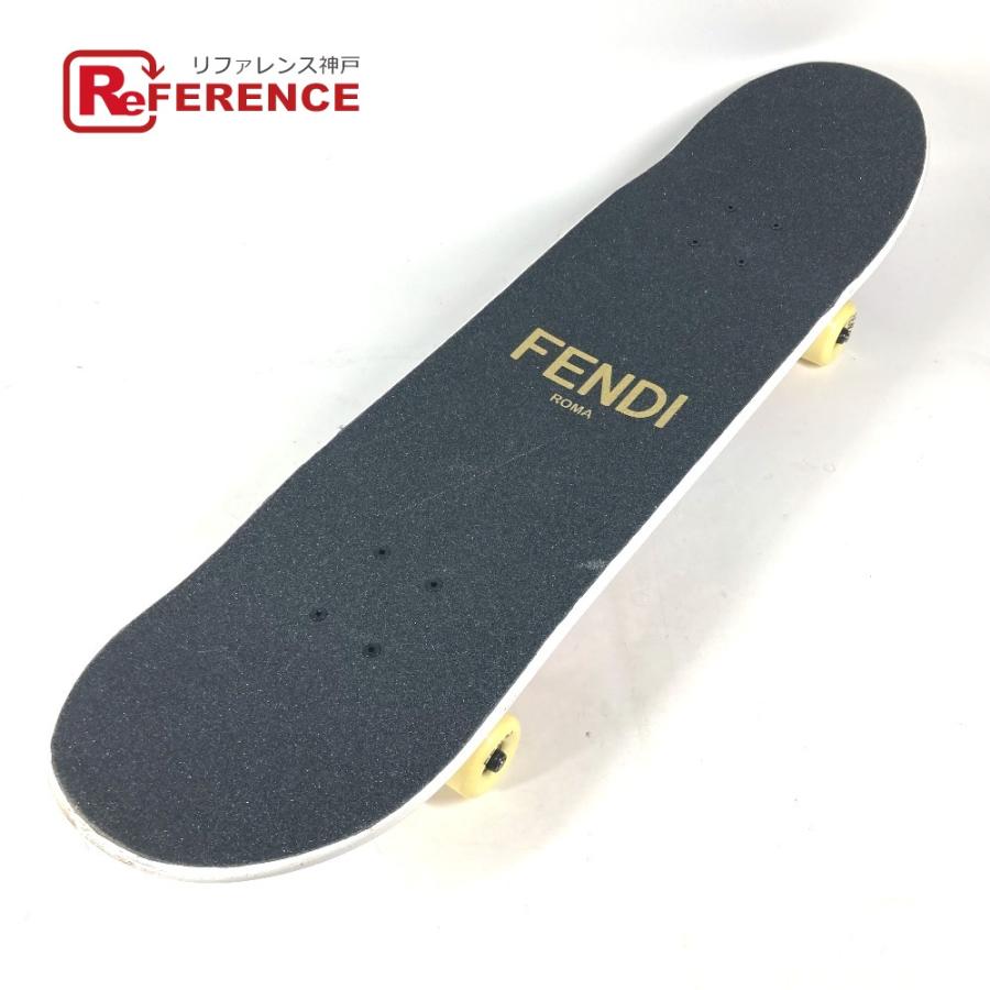美品 FENDI フェンディ ロゴ スケボー オブジェ インテリア 板 ウッドデッキ スケートボード ブラック ユニセックス【中古】 | FENDI
