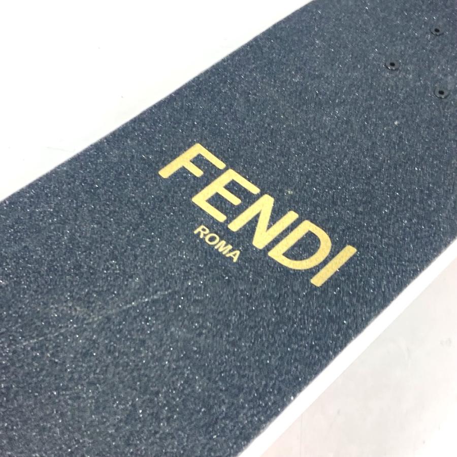 美品 FENDI フェンディ ロゴ スケボー オブジェ インテリア 板 ウッドデッキ スケートボード ブラック ユニセックス【中古】 | FENDI | 01