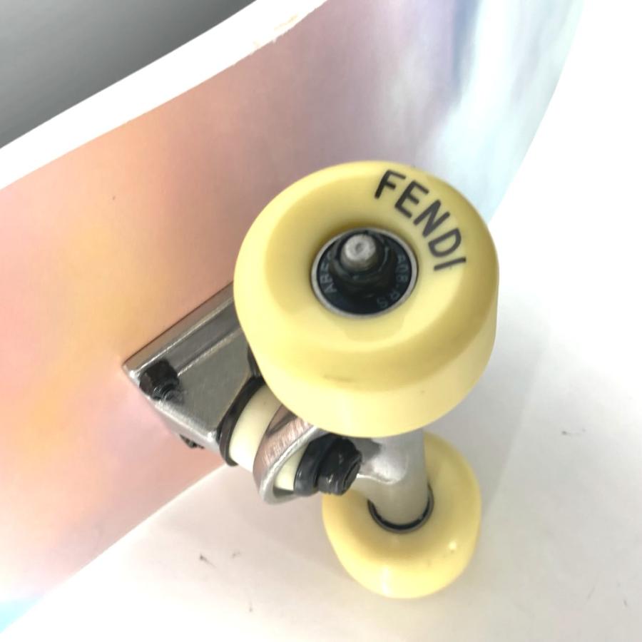 美品 FENDI フェンディ ロゴ スケボー オブジェ インテリア 板 ウッドデッキ スケートボード ブラック ユニセックス【中古】 | FENDI | 06