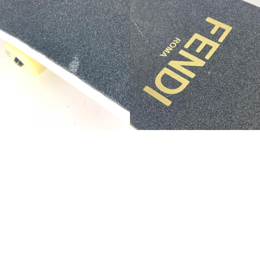 美品 FENDI フェンディ ロゴ スケボー オブジェ インテリア 板 ウッドデッキ スケートボード ブラック ユニセックス【中古】 | FENDI | 09