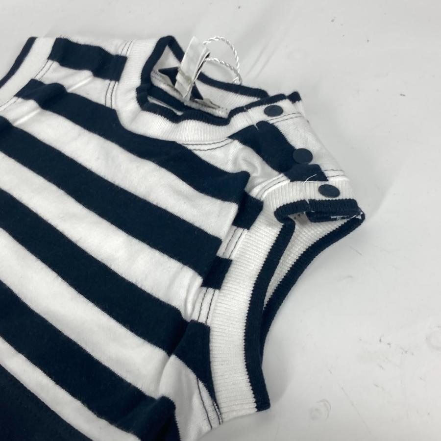 未使用 ARMANI アルマーニ ロンパース ボーダー ベビー 出産祝い トップスその他 ブラック キッズ【中古】 | ARMANI | 04