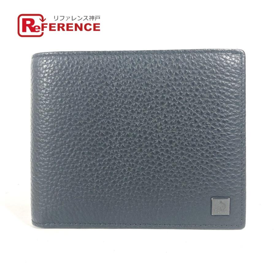 未使用 Dunhill ダンヒル ロゴ コンパクトウォレット 2つ折り財布 ブラック ユニセックス【中古】 | dunhill