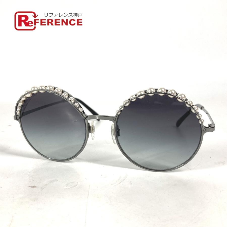 美品 CHANEL シャネル 4234-H CC ココマーク パール 眼鏡 メガネ アイウェア サングラス ブラック レディース【中古】 | CHANEL