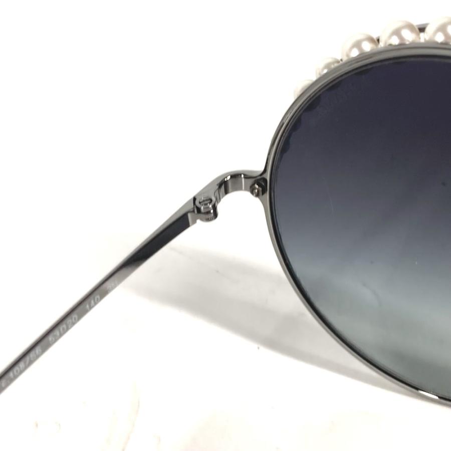 美品 CHANEL シャネル 4234-H CC ココマーク パール 眼鏡 メガネ アイウェア サングラス ブラック レディース【中古】 | CHANEL | 06