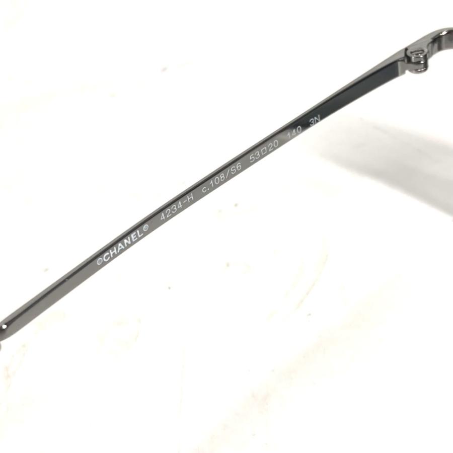 美品 CHANEL シャネル 4234-H CC ココマーク パール 眼鏡 メガネ アイウェア サングラス ブラック レディース【中古】 | CHANEL | 07