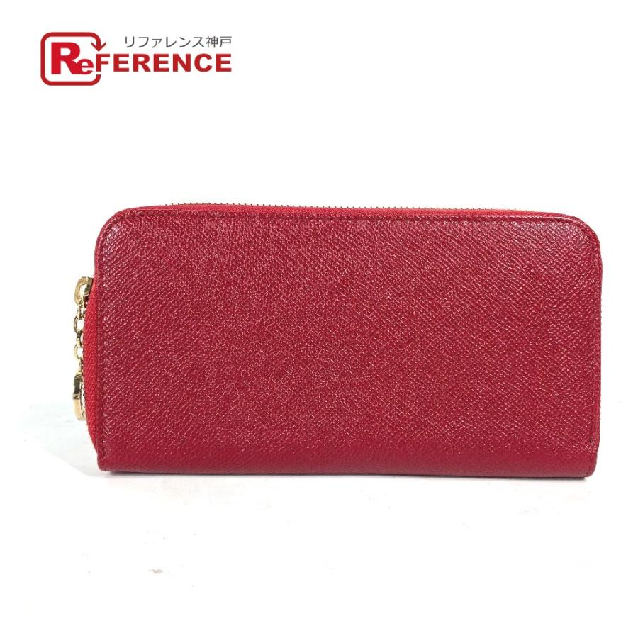 美品 BVLGARI ブルガリ ブルガリブルガリ ロゴ ロングウォレット ラウンドファスナー 長財布 レッド ユニセックス【中古】 | BVLGARI