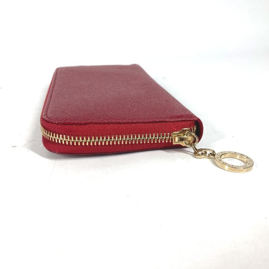 美品 BVLGARI ブルガリ ブルガリブルガリ ロゴ ロングウォレット ラウンドファスナー 長財布 レッド ユニセックス【中古】 | BVLGARI | 03