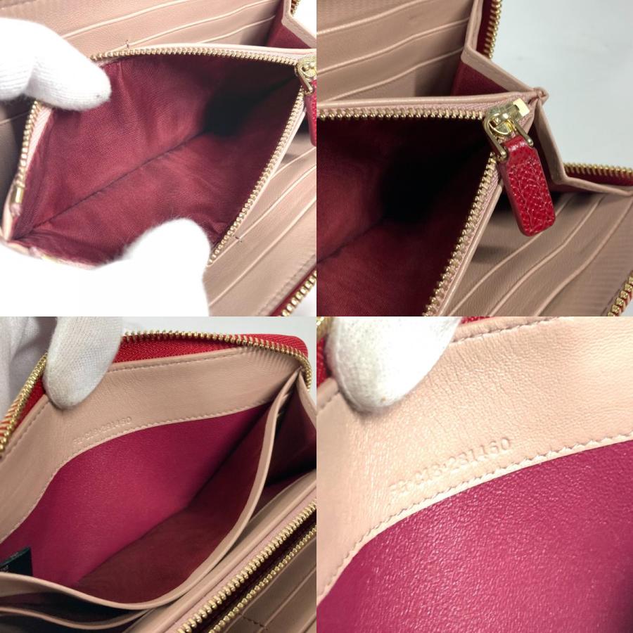 美品 BVLGARI ブルガリ ブルガリブルガリ ロゴ ロングウォレット ラウンドファスナー 長財布 レッド ユニセックス【中古】 | BVLGARI | 08