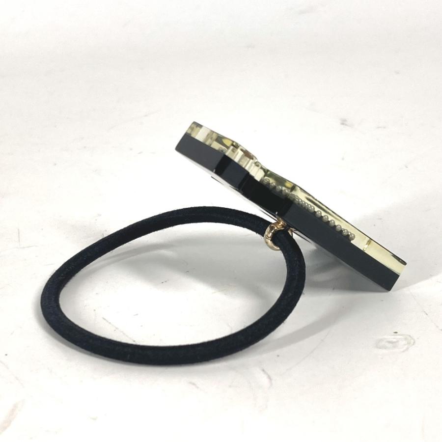 美品 CHANEL シャネル ロゴ 香水瓶デザイン ラインストーン ラメ CC ココマーク ヘアアクセサリー 17A ヘアゴム 【中古】 | CHANEL | 02