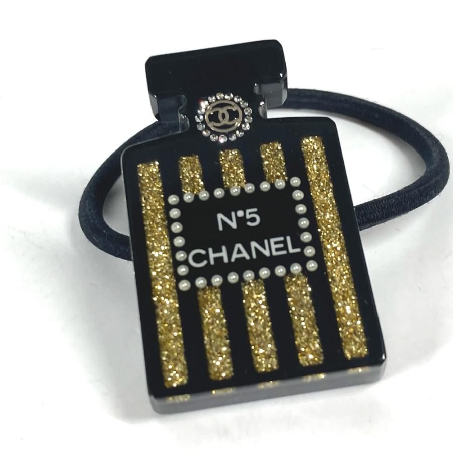 美品 CHANEL シャネル ロゴ 香水瓶デザイン ラインストーン ラメ CC ココマーク ヘアアクセサリー 17A ヘアゴム 【中古】 | CHANEL | 06