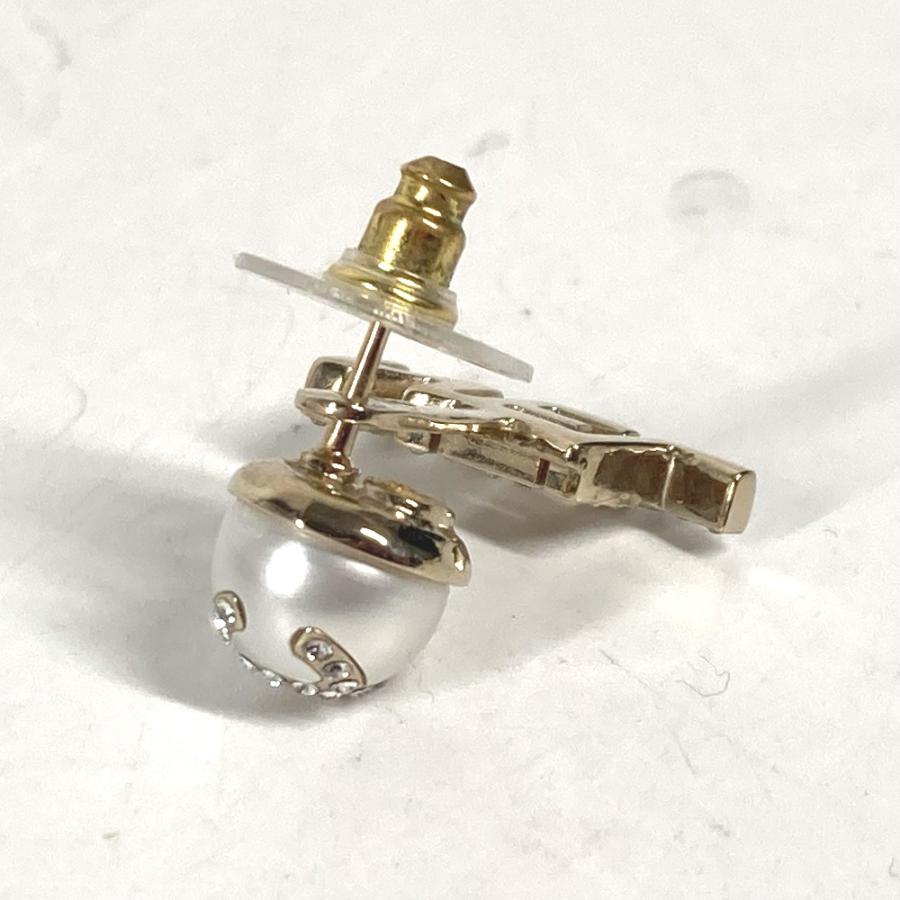 CHANEL シャネル CC ココマーク フェイクパール ラインストーン アクセサリー ロゴ A21A ピアス ホワイト ユニセックス【中古】 | CHANEL | 04