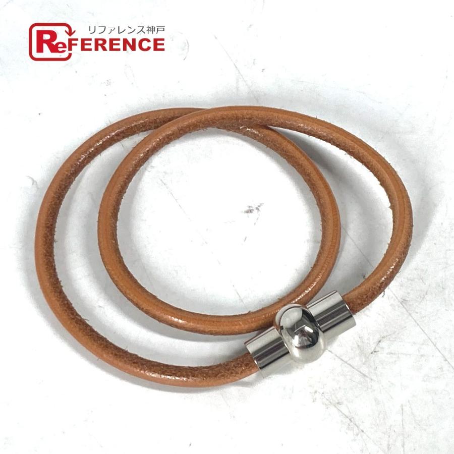 HERMES エルメス 2重ブレスレット アクセサリー チョーカー ブラウン ユニセックス【中古】 | HERMES