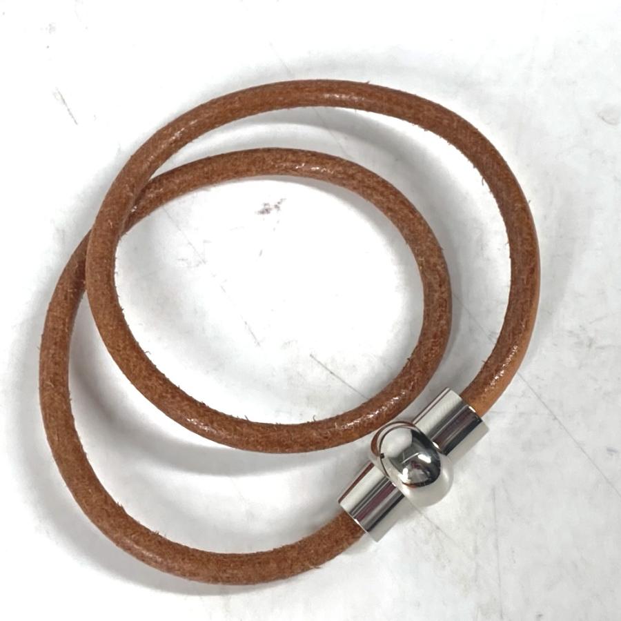 HERMES エルメス 2重ブレスレット アクセサリー チョーカー ブラウン ユニセックス【中古】 | HERMES | 02