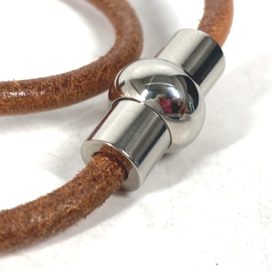 HERMES エルメス 2重ブレスレット アクセサリー チョーカー ブラウン ユニセックス【中古】 | HERMES | 08