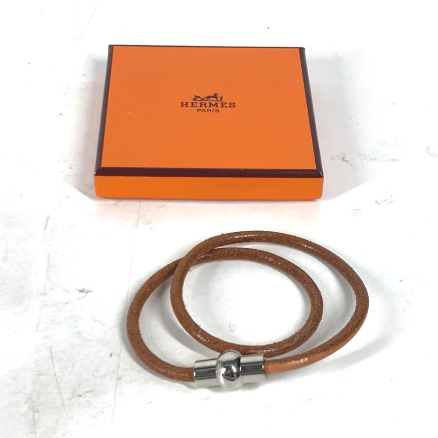HERMES エルメス 2重ブレスレット アクセサリー チョーカー ブラウン ユニセックス【中古】 | HERMES | 09