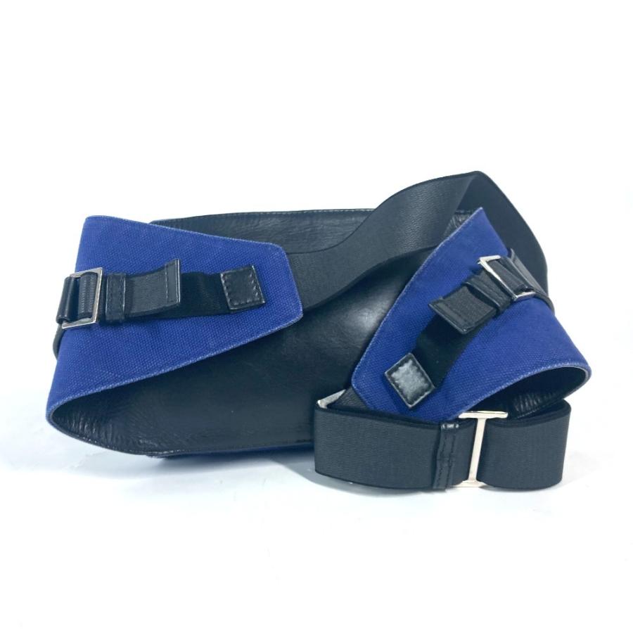 BALENCIAGA バレンシアガ 433625 ロゴ カバン ベルトバッグ ウエストポーチ ボディバッグ ブルー レディース【中古】 | BALENCIAGA | 01