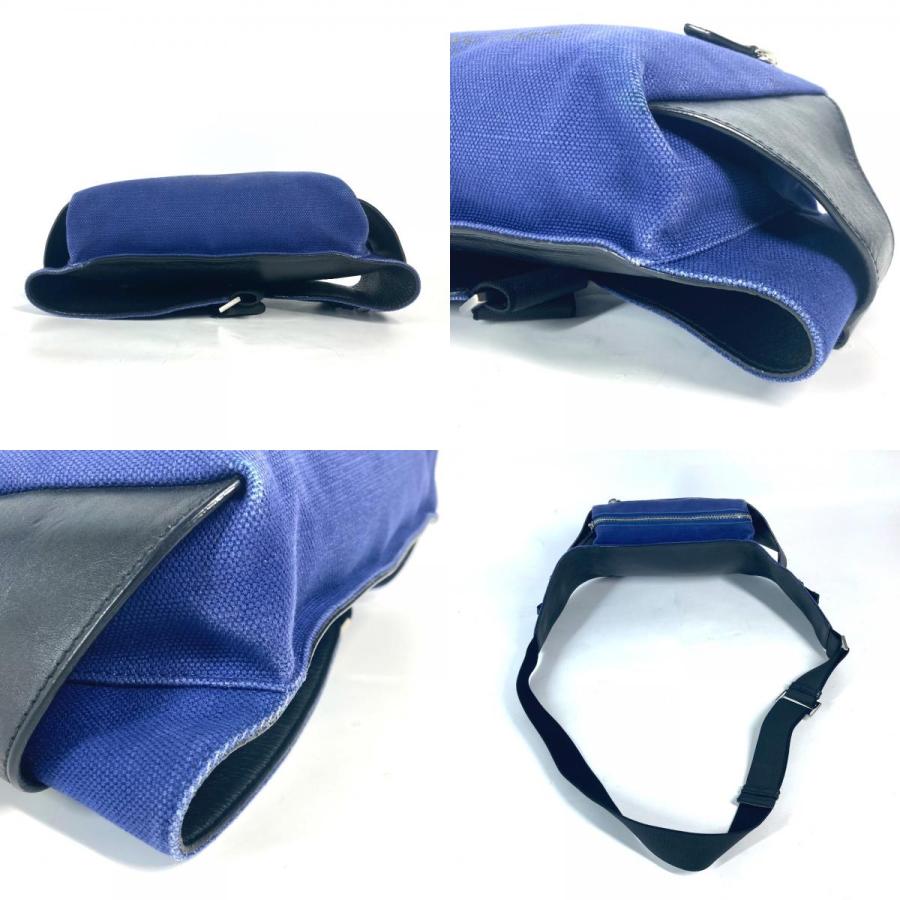 BALENCIAGA バレンシアガ 433625 ロゴ カバン ベルトバッグ ウエストポーチ ボディバッグ ブルー レディース【中古】 | BALENCIAGA | 07