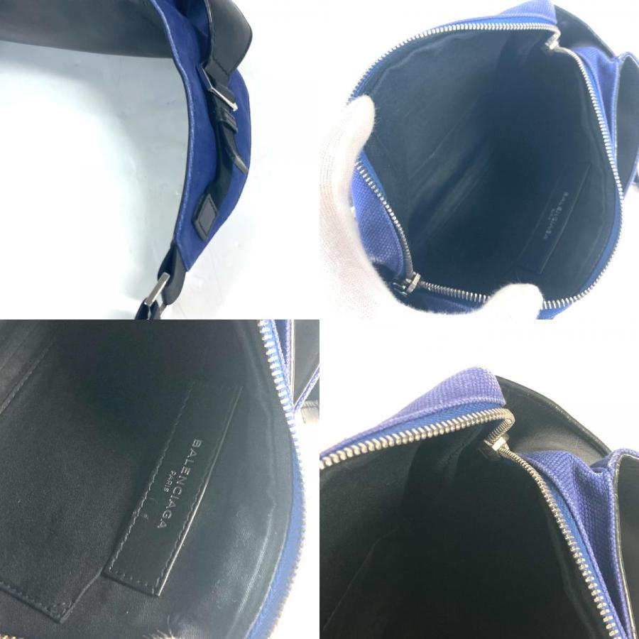 BALENCIAGA バレンシアガ 433625 ロゴ カバン ベルトバッグ ウエストポーチ ボディバッグ ブルー レディース【中古】 | BALENCIAGA | 08