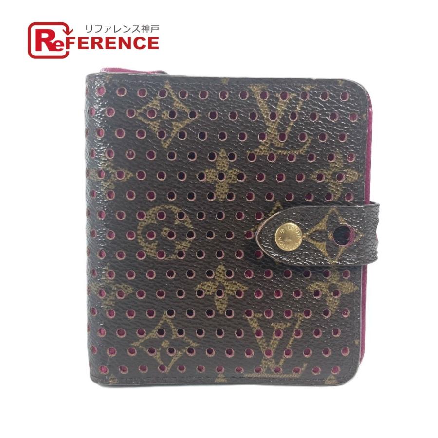 LOUIS VUITTON ルイヴィトン M95188  コンパクトジップ コンパクトウォレット 財布 モノグラムペルフォ 2つ折り財布  フューシャ【中古】 | LOUIS VUITTON