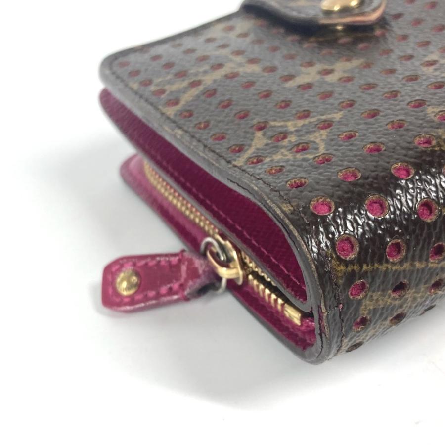 LOUIS VUITTON ルイヴィトン M95188  コンパクトジップ コンパクトウォレット 財布 モノグラムペルフォ 2つ折り財布  フューシャ【中古】 | LOUIS VUITTON | 05