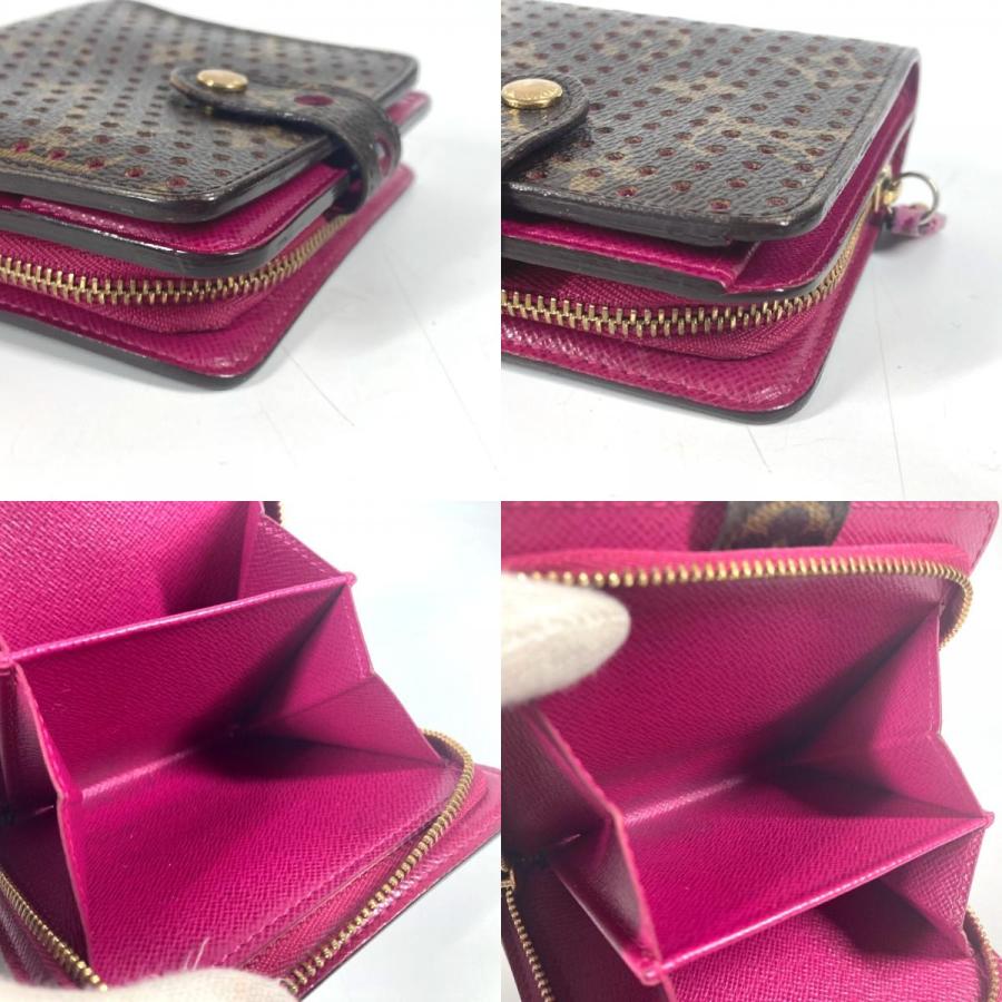 LOUIS VUITTON ルイヴィトン M95188  コンパクトジップ コンパクトウォレット 財布 モノグラムペルフォ 2つ折り財布  フューシャ【中古】 | LOUIS VUITTON | 07