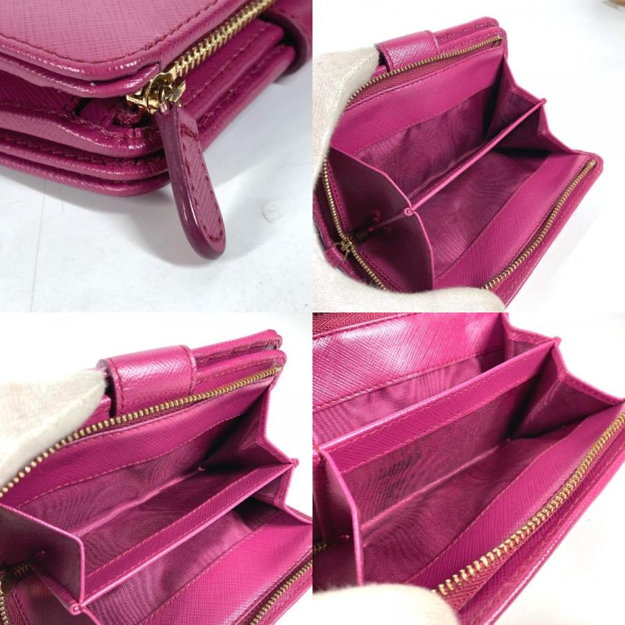 美品 Salvatore Ferragamo サルヴァトーレフェラガモ ロゴ ガンチーニ コンパクトウォレット 2つ折り財布 パープルピンク系【中古】 |  | 07